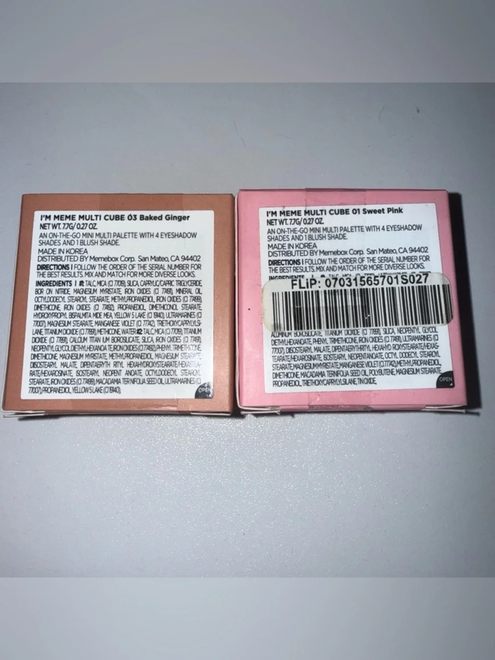 Set of 2 - I’m Meme Multi Cube Eyeshadow & Blush in Baked Ginger & Sweet Pink